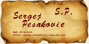 Sergej Pešaković vizit kartica